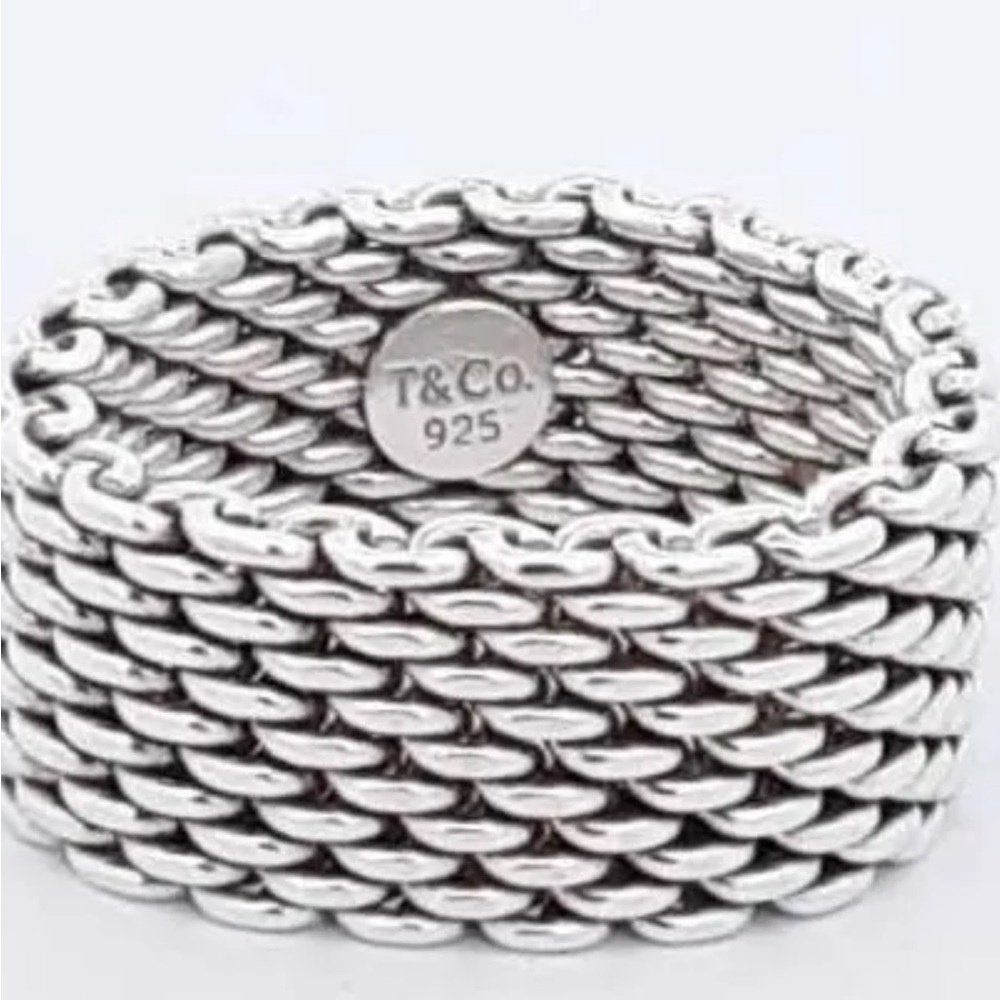 Gorgeous Tiffany & Co mesh ring.  In perfect condition and rarely worn.